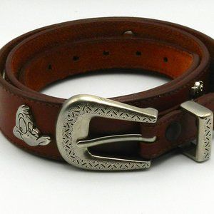 Vintage Warner Brother's Leather Belt with Looney Toon Characters Size 34